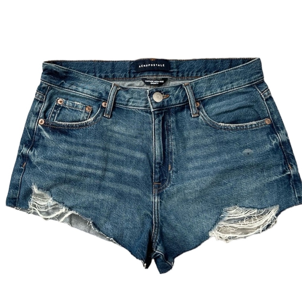 NWOT Aeropostale “Vintage” High Rise Shorty Denim Shorts | Size 8